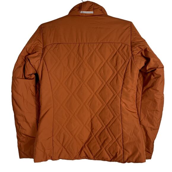 Helly Hansen Canyon Red Orange Quilted Insulator Jacket Size Medium Outdoorsy - Picture 6 of 14